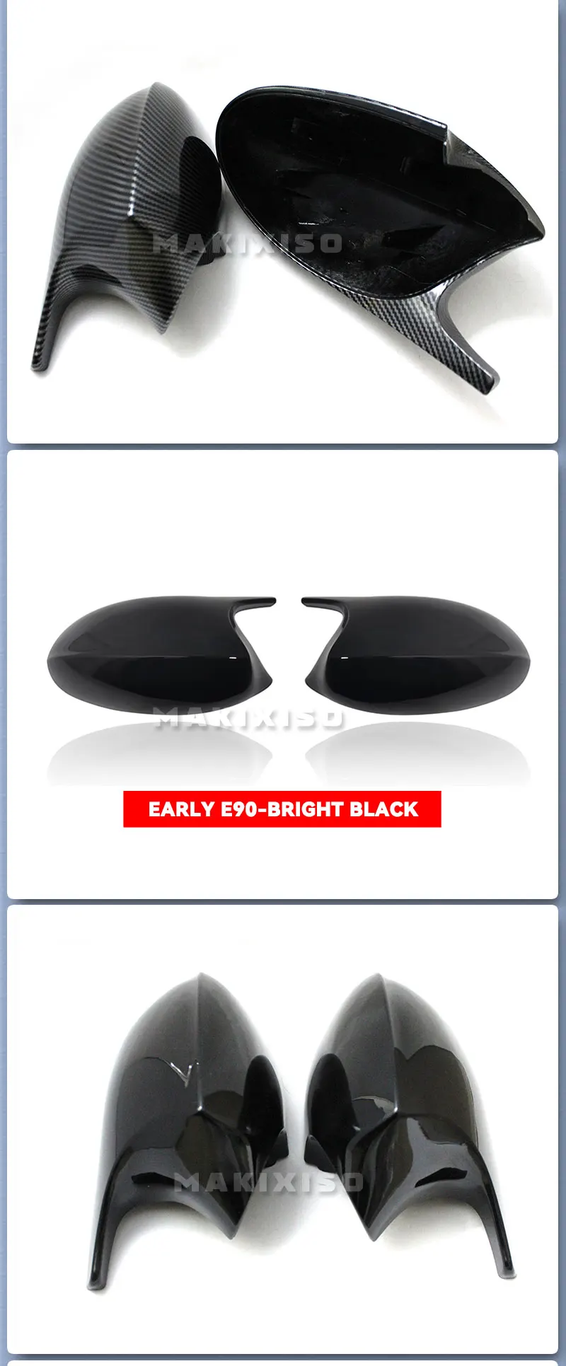 Zijspiegelkappen Auto Accessoires Voor Bmw 1 3 Serie E92 E93 E90 E91 Zwart M3 Stijl Cover