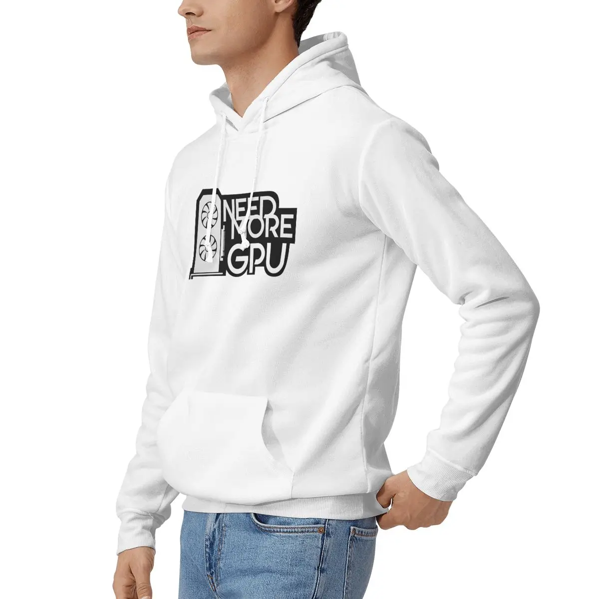 تحتاج إلى المزيد من GPU هوديس للرجال والنساء بلوفر كاجوال بلوزات عصرية بأكمام طويلة مع قلنسوة للخريف والشتاء #5