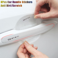 8Pcs Car Door Handle Protection Sticker Anti Scratch Film For Infiniti Q50 FX35 Q30 G37 Q70 QX70 G35 Q60 QX50 QX60 QX80 QX30