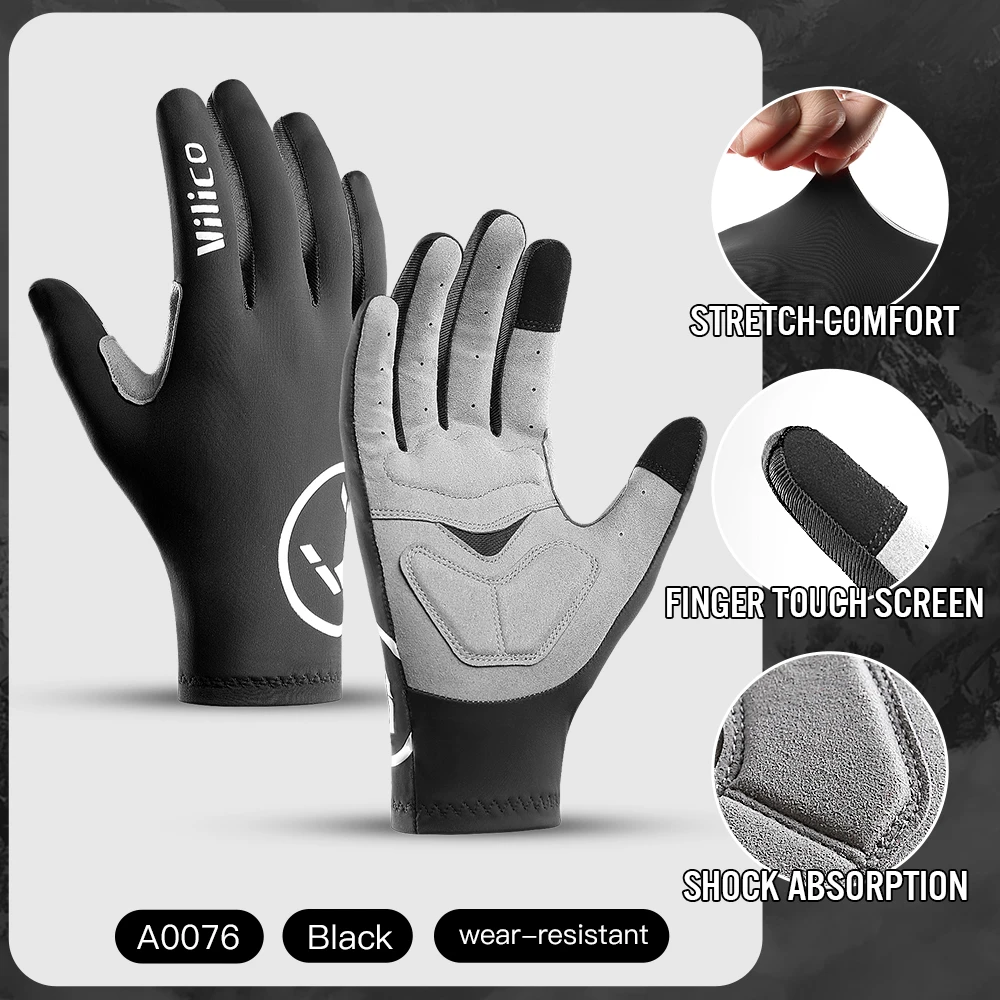 Vilico Professionele Outdoor Fietshandschoenen Met Gevoelige Touchscreen Schokabsorptie Anti Slip Slijtvaste Rijhandschoenen