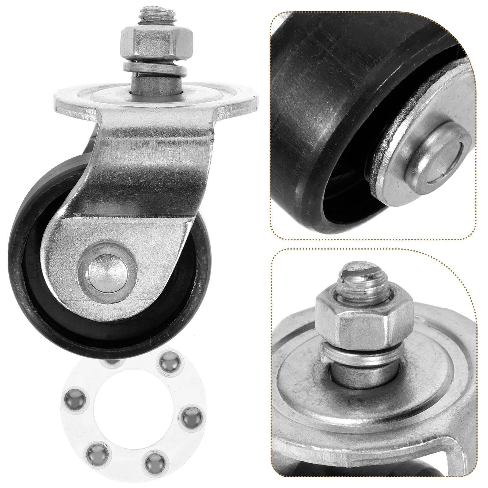 Cart Jack Caster Wheel Floor Parts Utility Trailer Front Wheels Tray Heavy Duty Supplies for Garage Work
