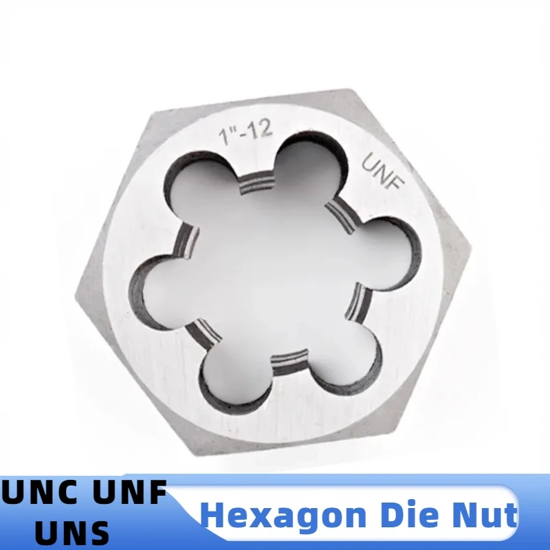 1PCS American Hexagon Dies Nut Alloy Steel UNC UNF UNS 4-40 5-40 6-32 8-36 10-24 1/4 5/8 3/4 7/8 1-1/4" 2" Right Hand Nut Die