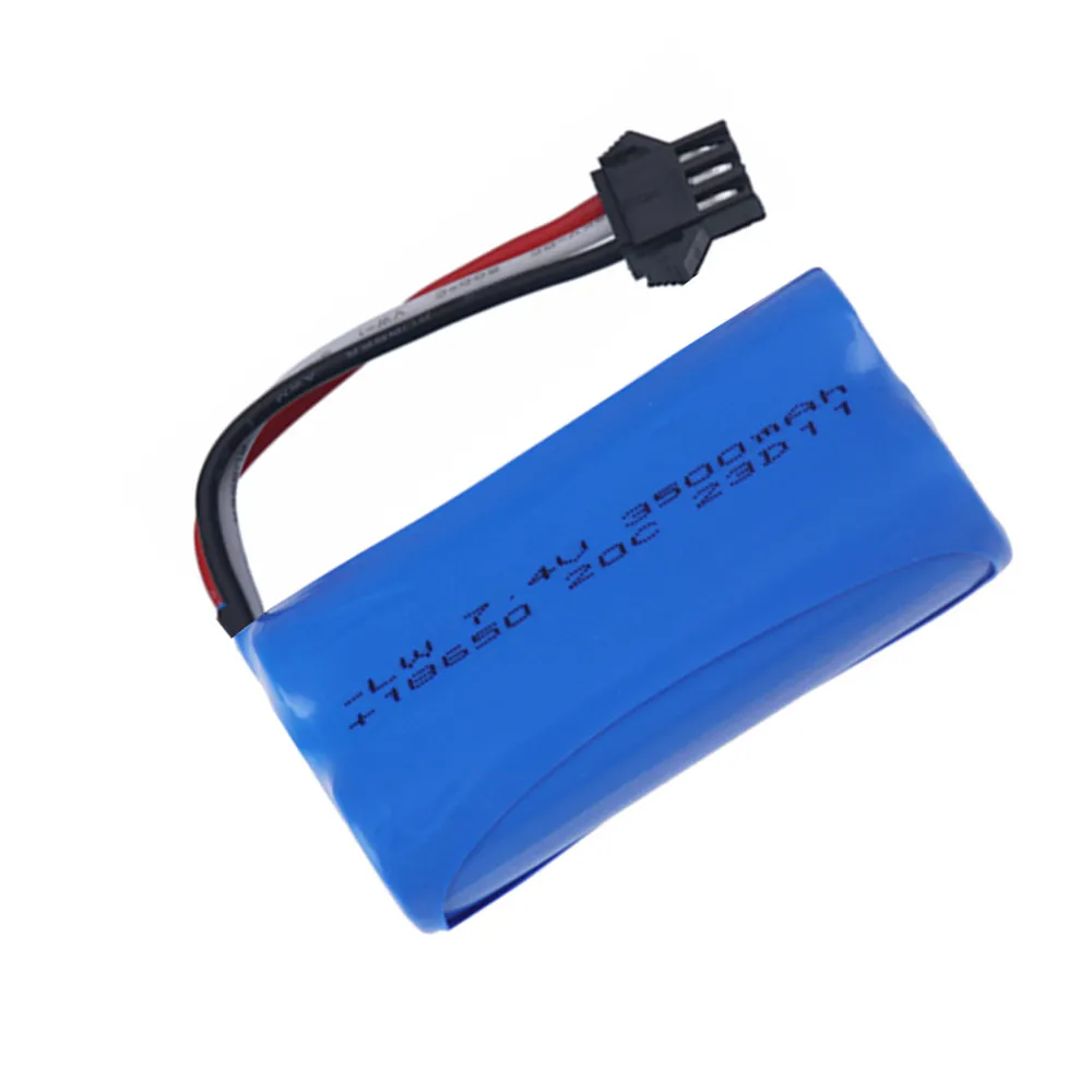 7.4V 3500mAh 18650 Li-ion battery for Watch Gesture Sensing Twisted RC stunt car 7.4v battery For RC Cars SM-3P Plug 1-10Pcs