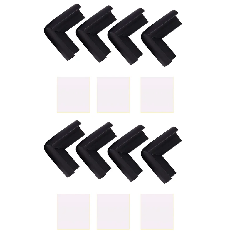 ABWP-8Pcs 어린이 아기 안전 책상 테이블 가장자리 커버 가드 코너 보호대 쿠션 블랙