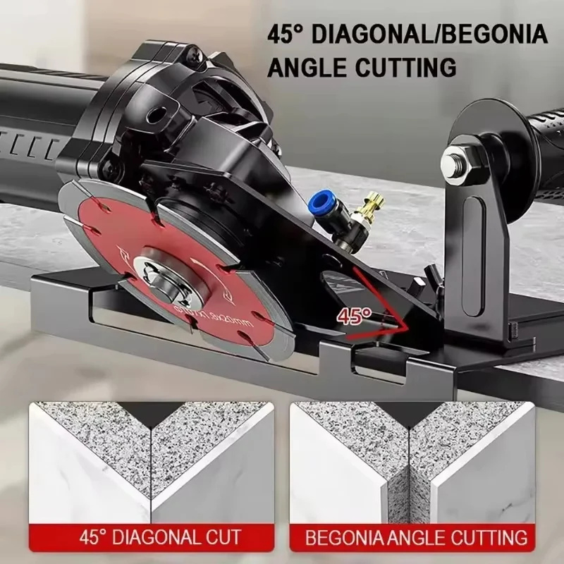 앵글 그라인더 커팅 타일 스탠드 100-125 유형 부착 스톤 트리밍 브래킷 45도 세라믹 타일 모따기 지원 도구