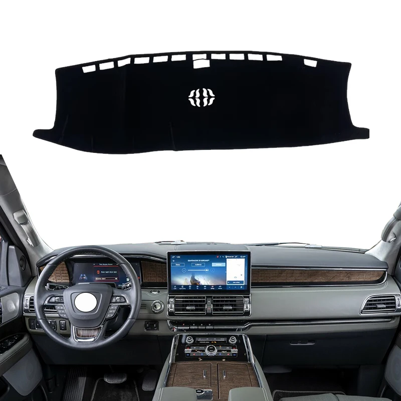 1x لـ Lincoln Navigator U554 L Limousine 2018 2019 2020 2021 2022 2023 2024 غطاء لوحة القيادة سجادة لوحة القيادة بطانة لوحة القيادة أجزاء