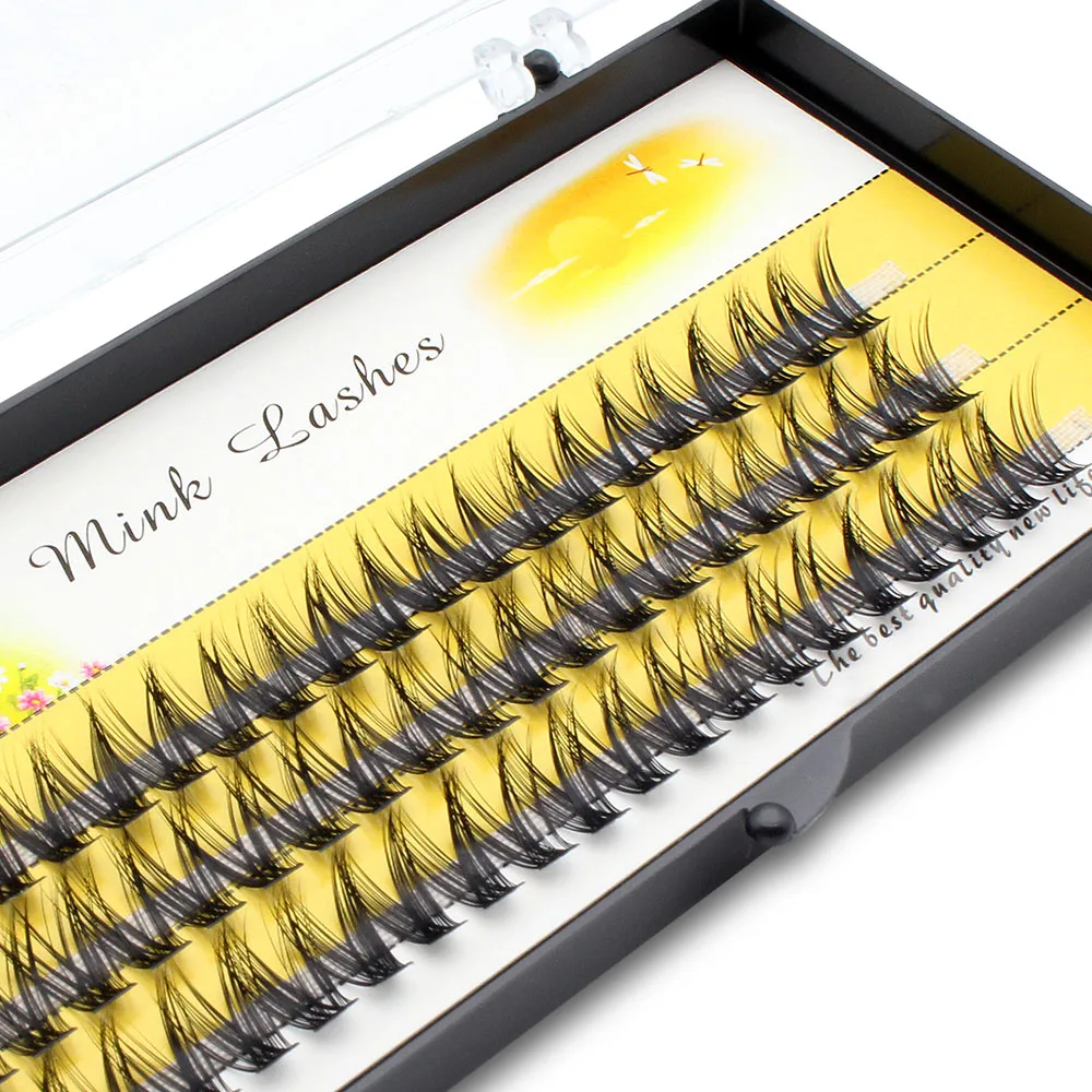 Big Capacity V Shape Phoenix Tail Fish Tail Dovetail Individual Eyelash Extension False Lashes Natural Faux Makeup Eyelashes