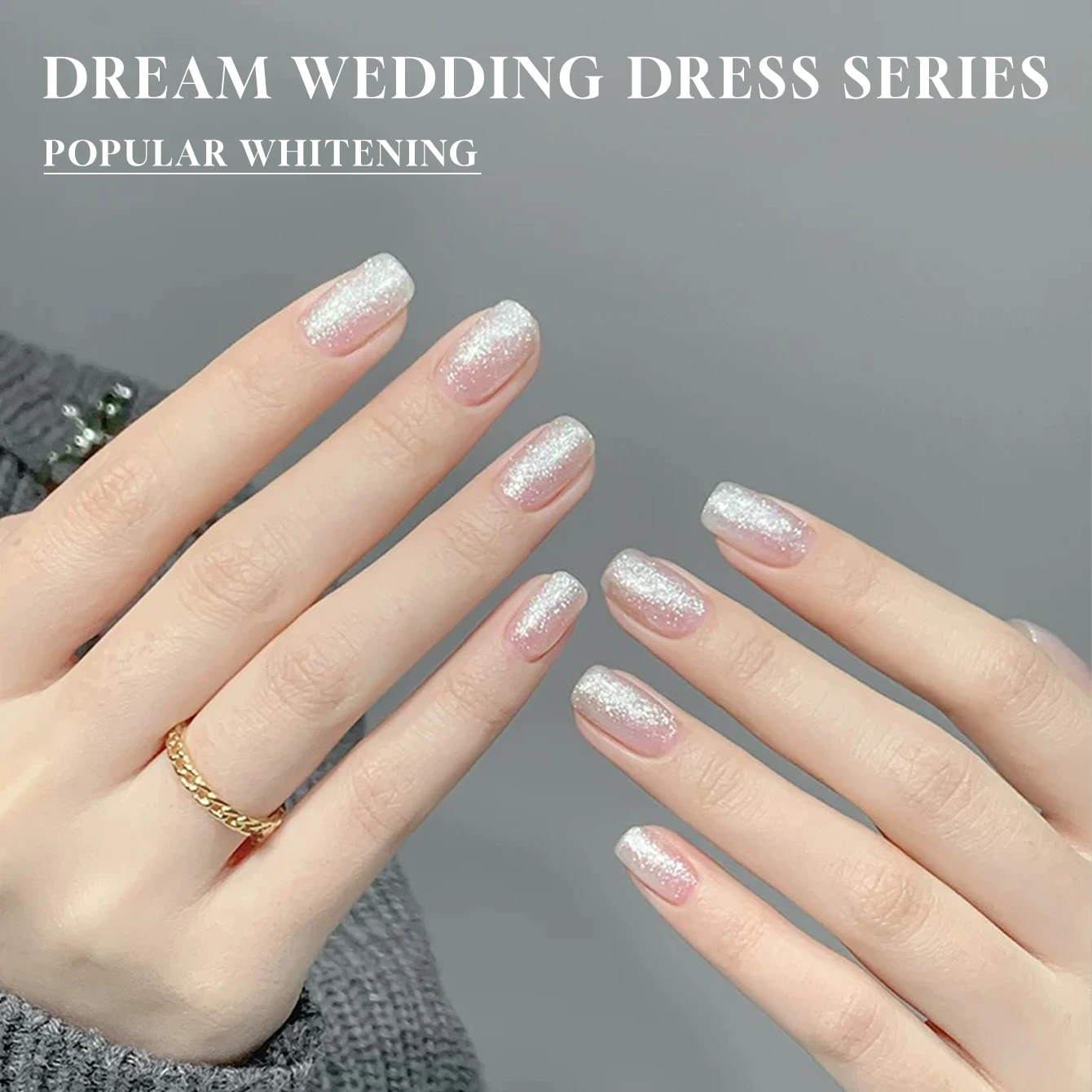 MIANEL 1 個 12 ミリリットル夏の爪 Jimeng ウェディングドレスファイングリッタージェルネイルポリッシュホワイトマニキュアネイル用品 UV ライト爪