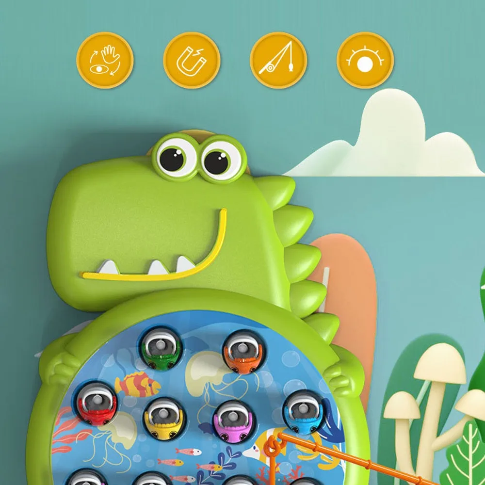 

Магнитная детская удочка, рыболовная посуда, электрический набор для рыбалки, забавная красочная магнитная игра для рыбалки