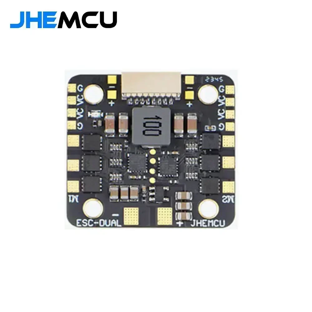 JHEMCU 新型 WING ESC-DUAL 40A BLHELI_S 2in1 40A ESC 内蔵 5V BEC 電流計 20X20mm 2-6S LiPo RC ツインエンジン飛行機用