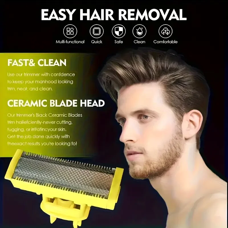 Replacement Blade Heads, Shaver Replacement Head Accessory for 3008 Model Shavers - Durable Shaving Head with Metal Grid
