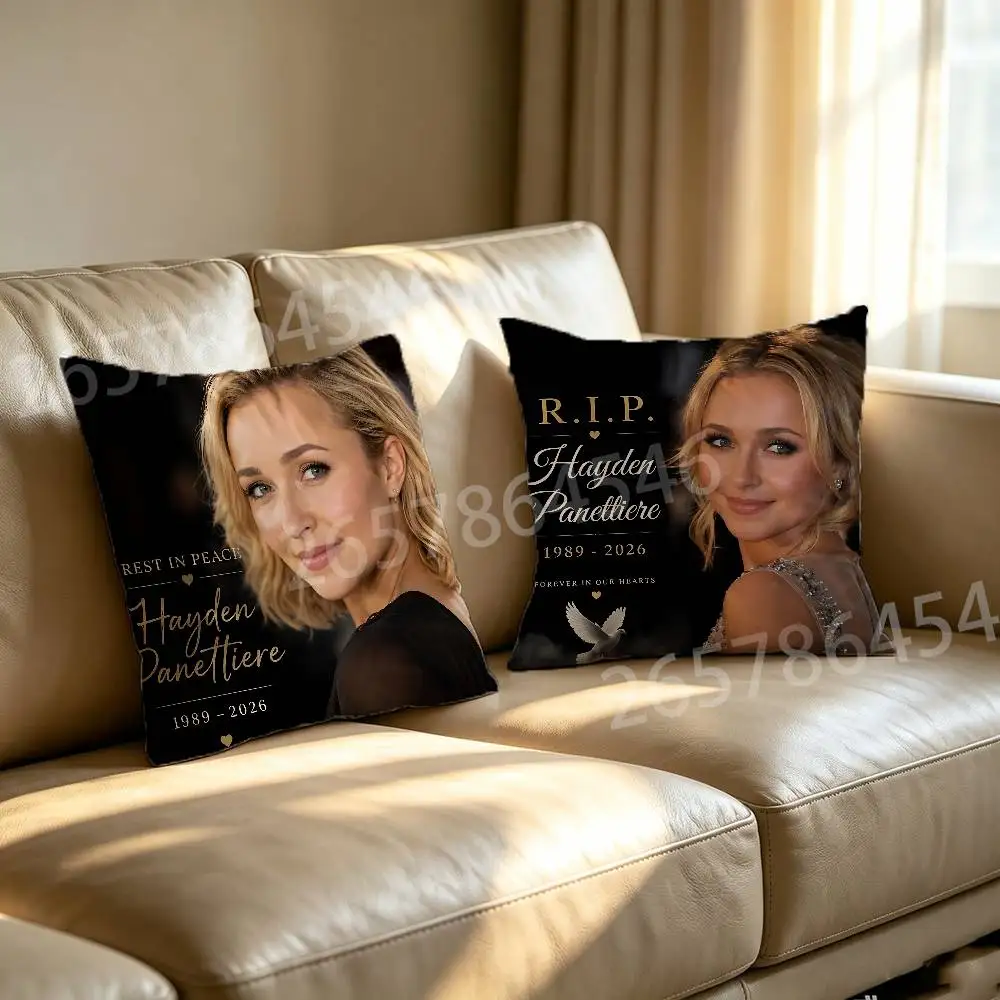 H-Hayden Panettiere R.I.P Printed Pillow Cover Cushion Case Simple Sofa Pillow Case No Pillow Core