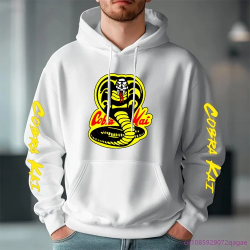 Imagen 2 del producto Nueva sudadera con capucha con estampado de Cobra Kai para hombre, sudadera informal de moda para exteriores para hombre, Top