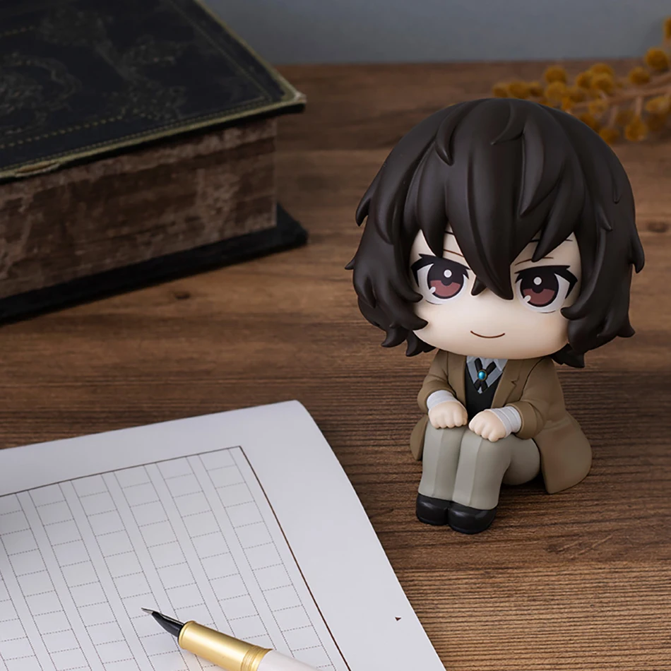 0cm Bungo Stray Dogs Look Up Anime Figure Nakajima Atsushi Dazai Osamu Q Version PVC Collectible Desk Decor Birthday Toy Gift - view 5