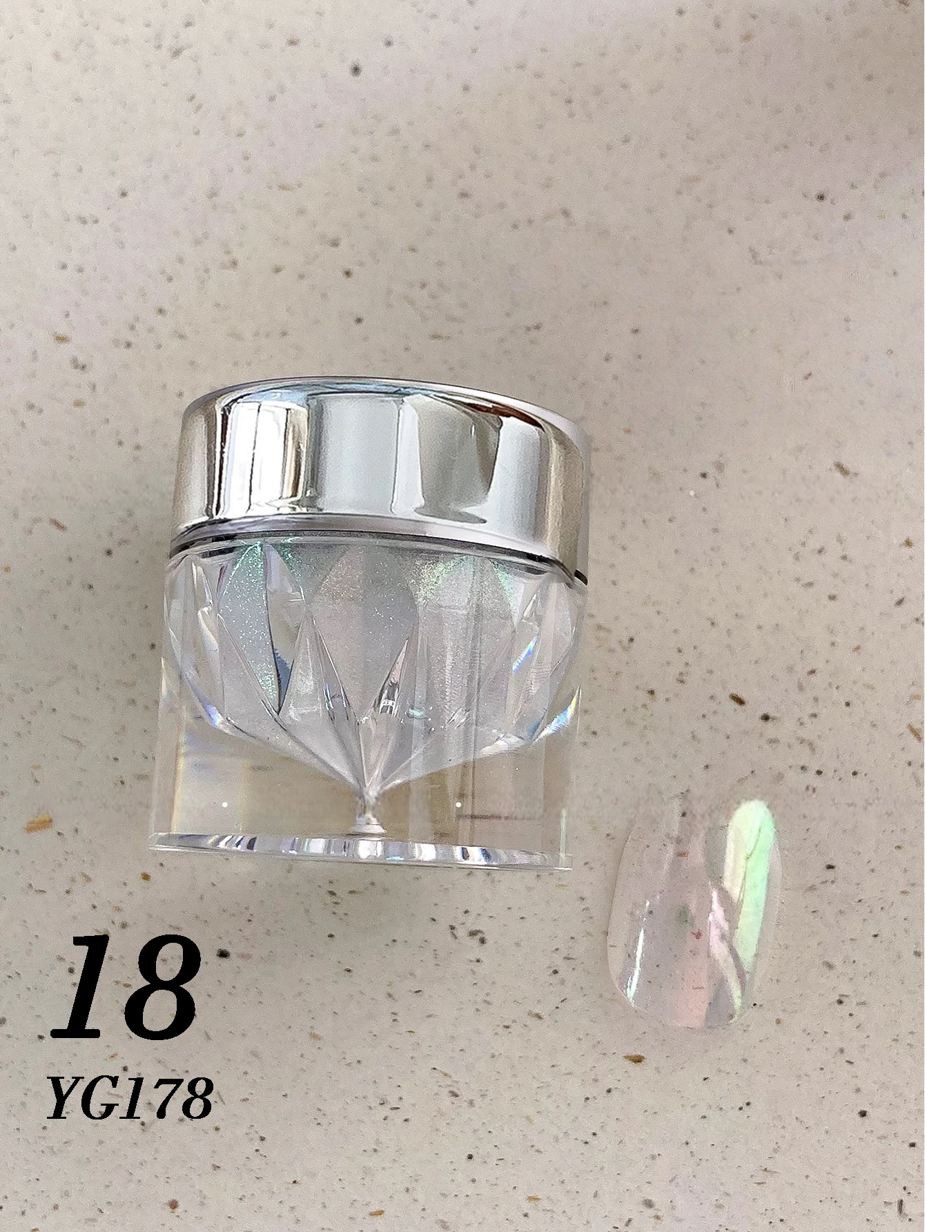 مجموعة مرآة فنية للأظافر عالية اللمعان باللون الوردي على شكل ضوء القمر 1/24 لونًا مع بطاقات ملونة وصندوق تخزين. DIY مسمار الفن، فن الأظافر الفني Charmi #6