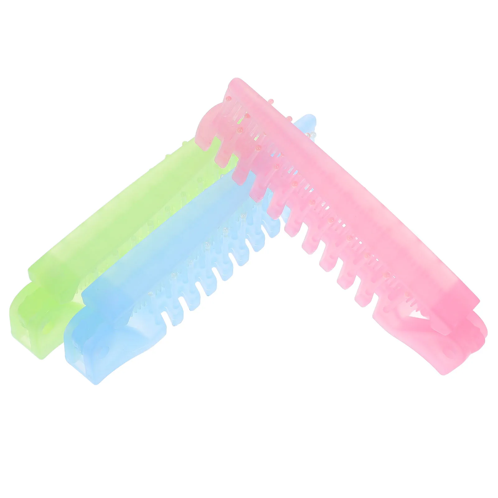 

3pcs Foldable Anti-static Massage Comb Travel Hair Brush Mini PP Smoothing Green Blue Pink Compact Design Portable Easy Carry