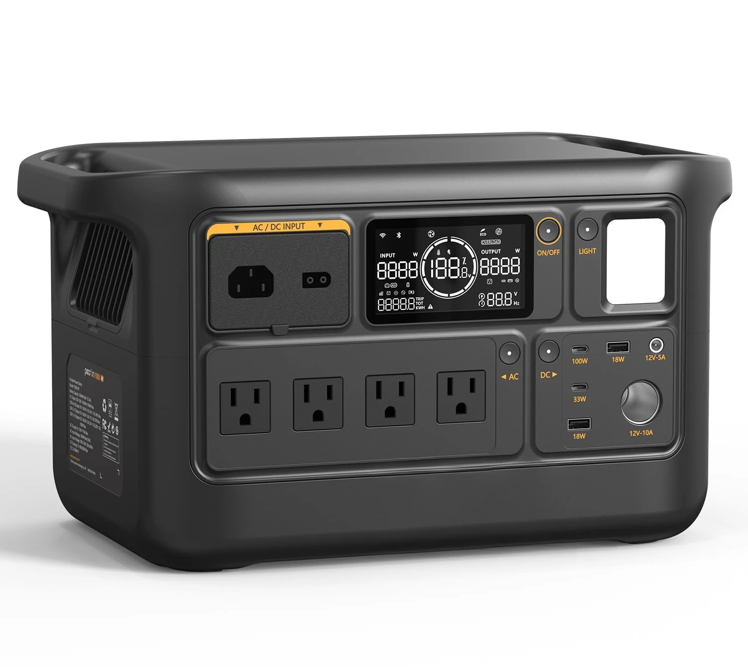 F1000LFP Power Station, 1500W AC Output, 960Wh Solar Generator, UPS, LiFePO4 Battery, Fast Charging, Just 23.9lb, Customized