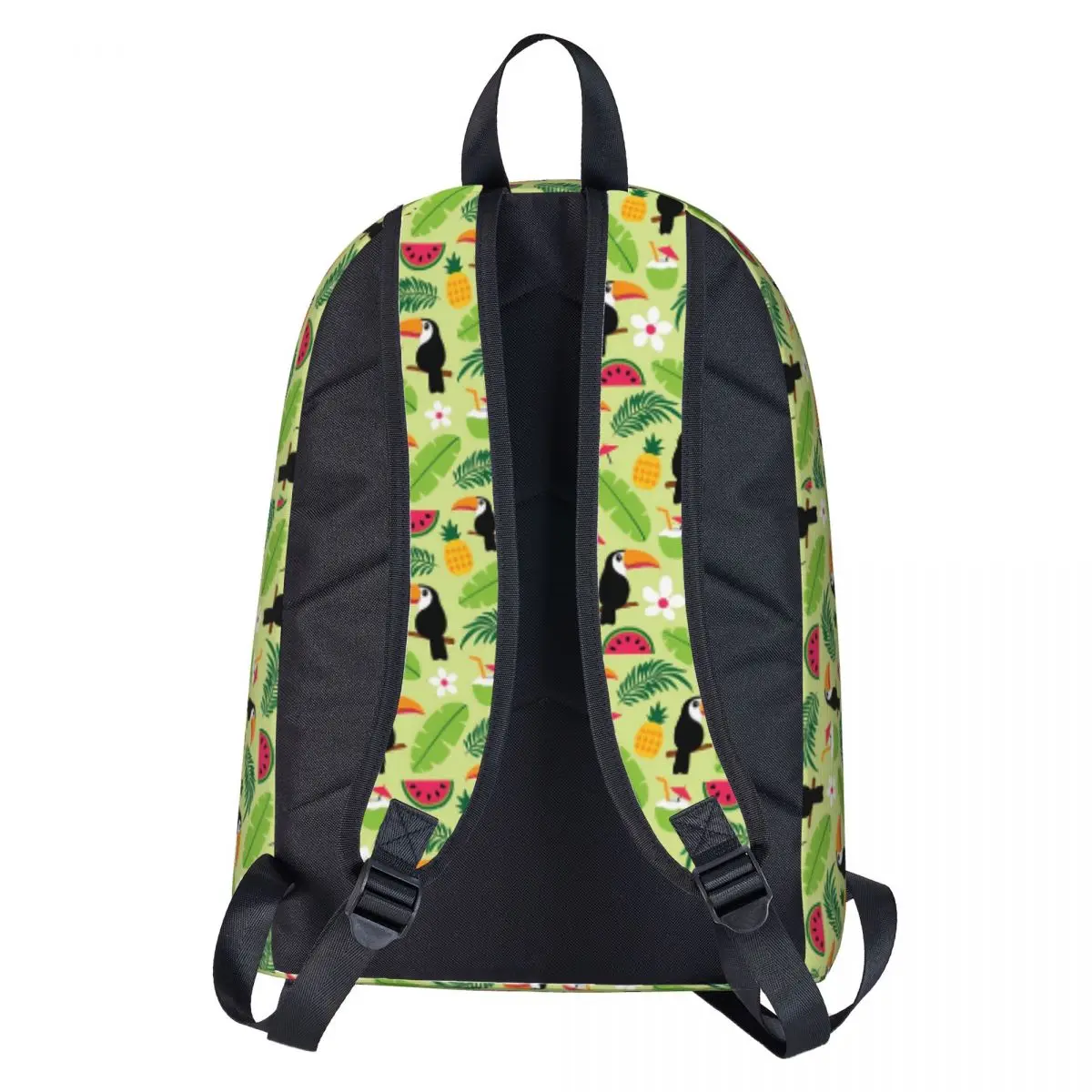 Tropical Birds Backpack Toucan And Leaf Print Camping Backpacks Women Men Streetwear High School Bags High Quality Soft Rucksack