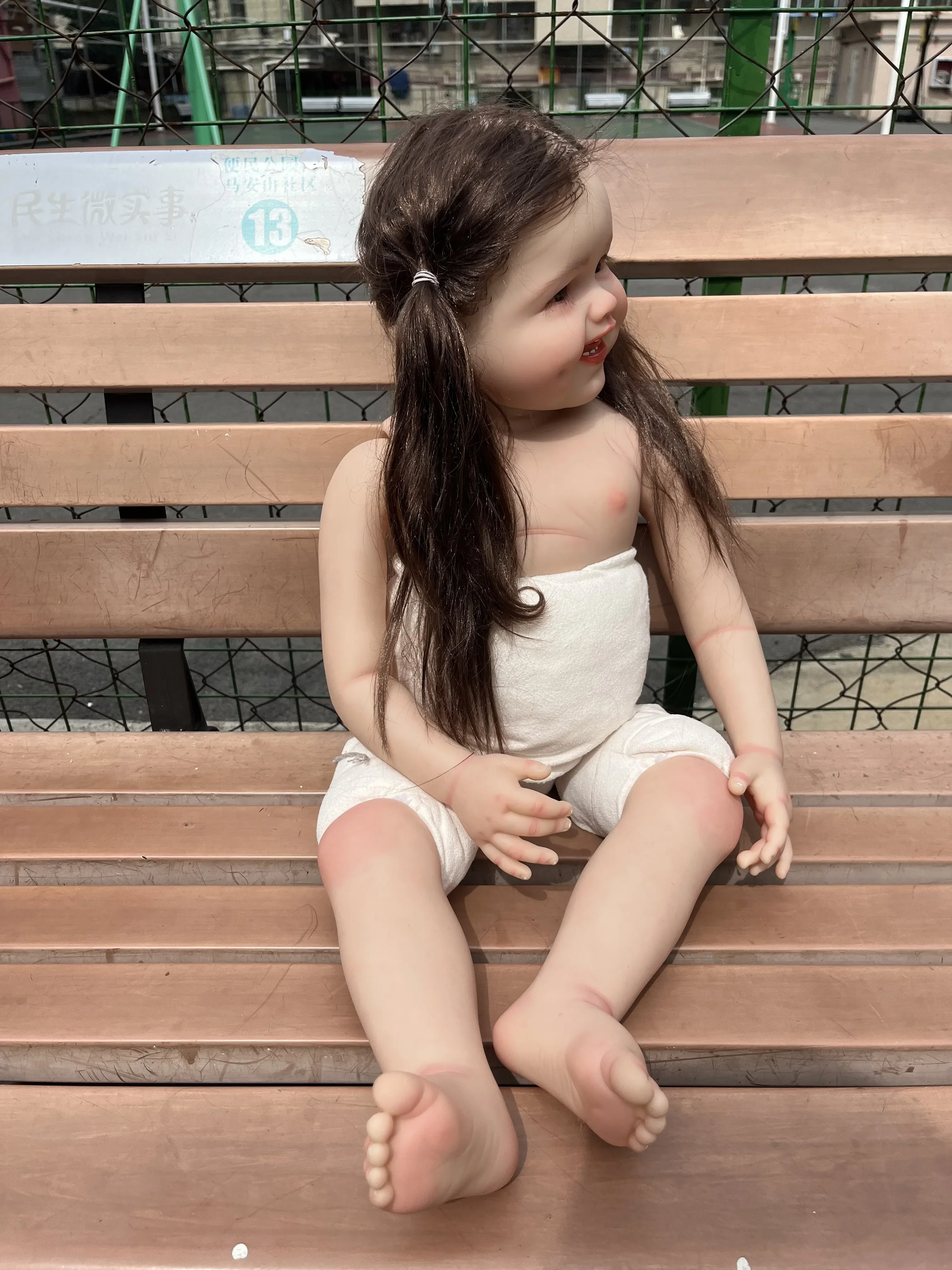 DLS Offerta esclusiva personalizzata Reborn Baby Doll da 29 pollici Dimple Art work Kit dipinti con capelli radicati a mano Parte fai da te