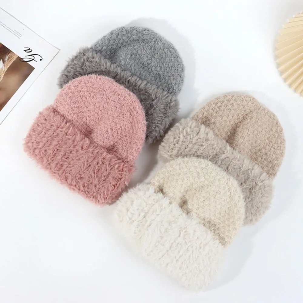 Fashion Winter Fluffy Fur Hat for Women Korean Soft Plush Hat Russia Outdoor Snow Coldproof Warm Benines Ear Protection Cold Cap