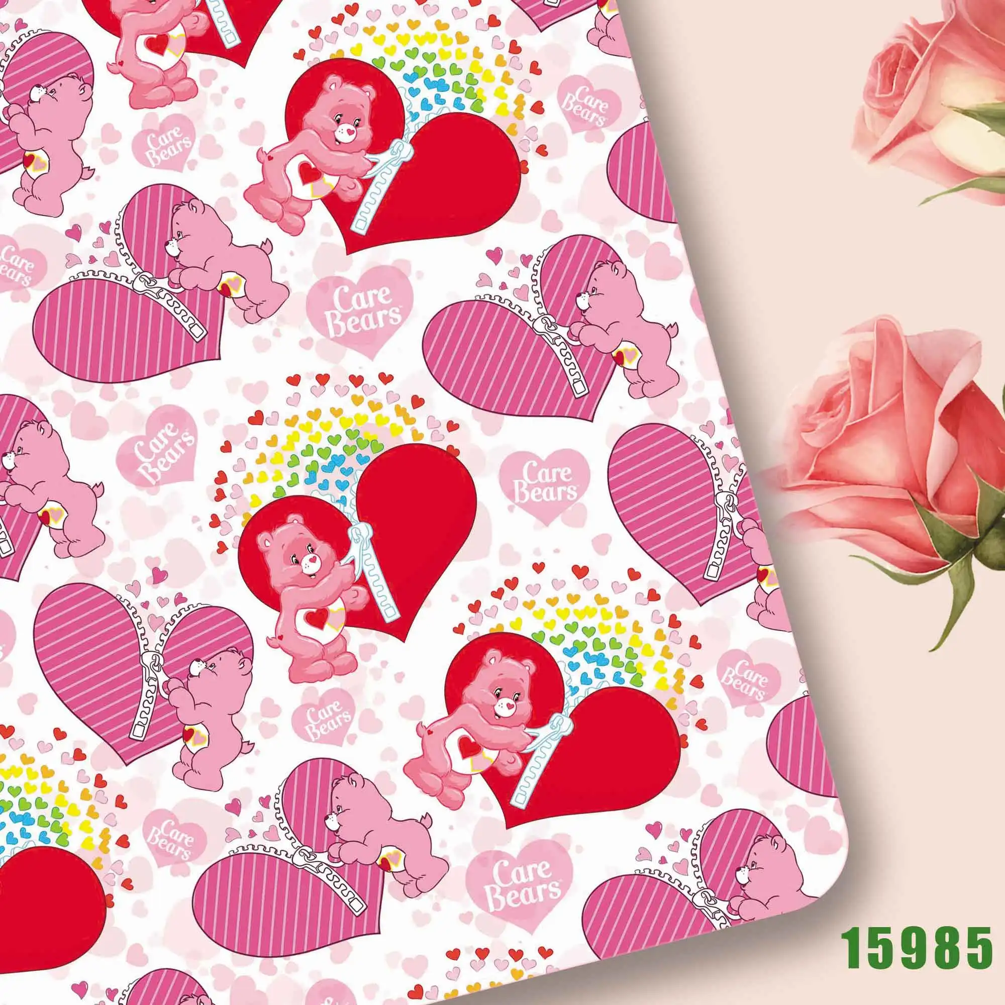 140x50CM Cartoon-Stoff DIY Care Bears Cartoon Polyester/100% Baumwolle/Satin Stoff Patchwork-Gewebe für Kinder Nähen Puppen Vorhänge 15982