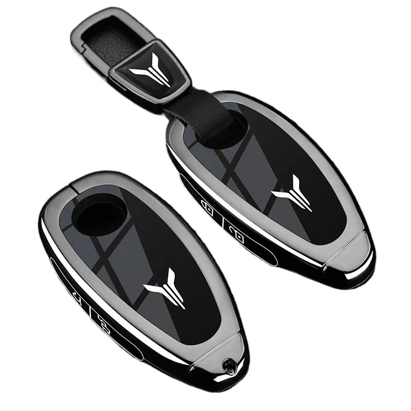 Protective  Zinc Alloy Key Cover Case for VOYAH Zhiyin/Chasing Light PHEV/Free 318 (2023-2024) - Key Fob Shell Keybag Keychain