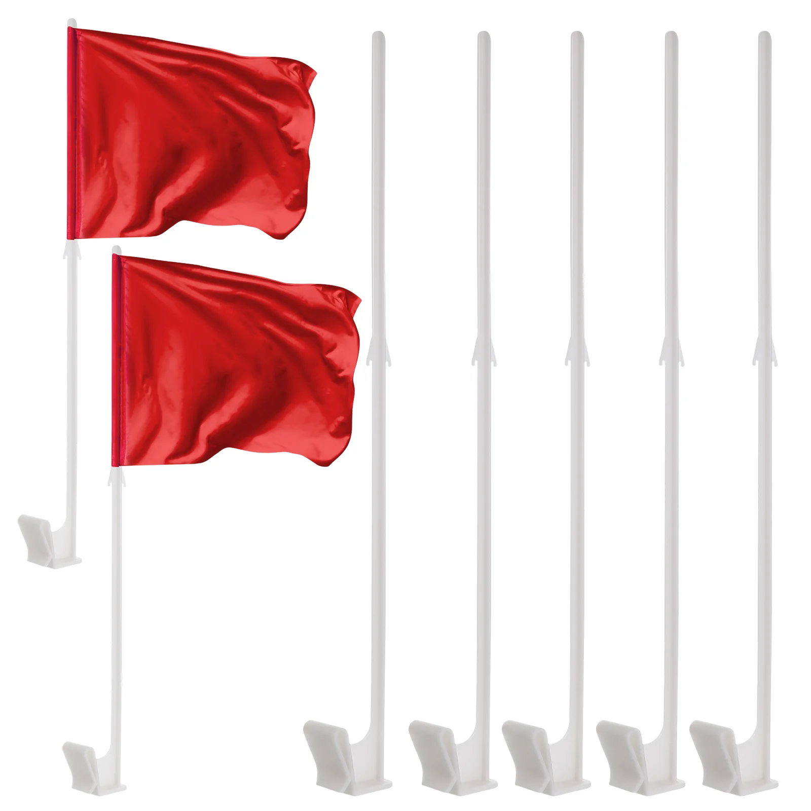 12 Pcs Flag Pole with Mount Flagpole Stand Vehicle Rack Coat Hanger Car Flags Cars