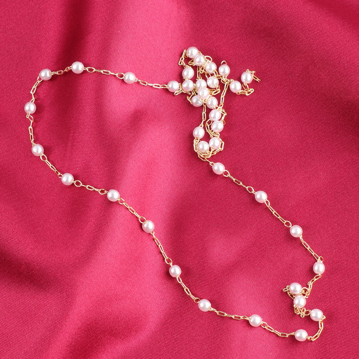 

Pearl Necklace Making Set Lightweight Cable White Twisted DIY Jewelry Craft Accessories Sturdy Non Kink Long Length Easy Store