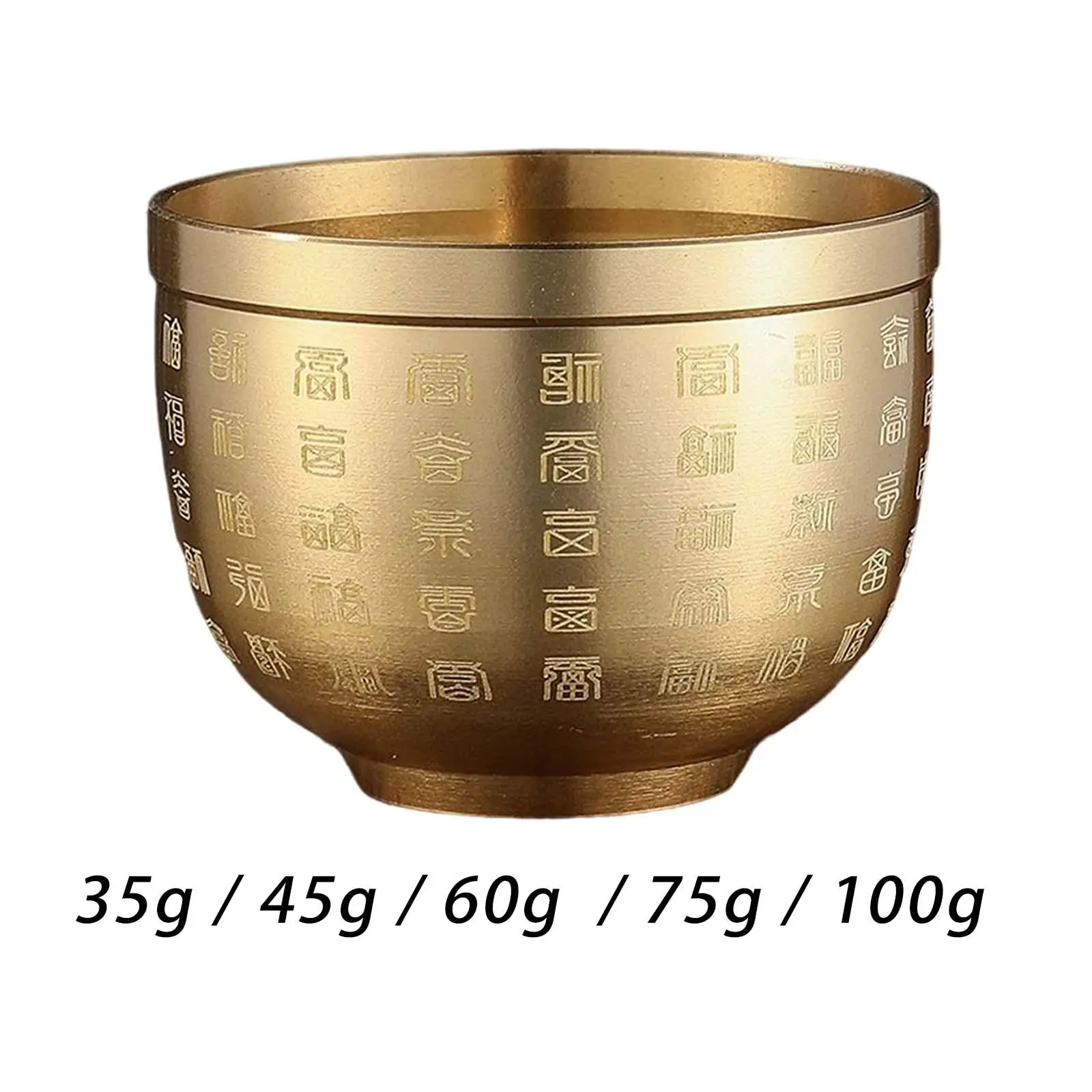 Brass Feng Shui Bowl Money Pot Fortune Cylinder Decorative Rice Vat Sculpture Key Holder Treasure Basin for Cabinet Display