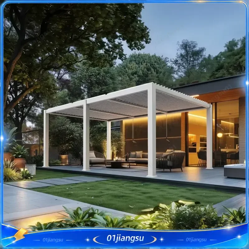 Commercial Grade Aluminum Pergola Heavy Duty Structure Customizable Size Outdoor Gazebo for Hotel Resort Garden Patio Canopy