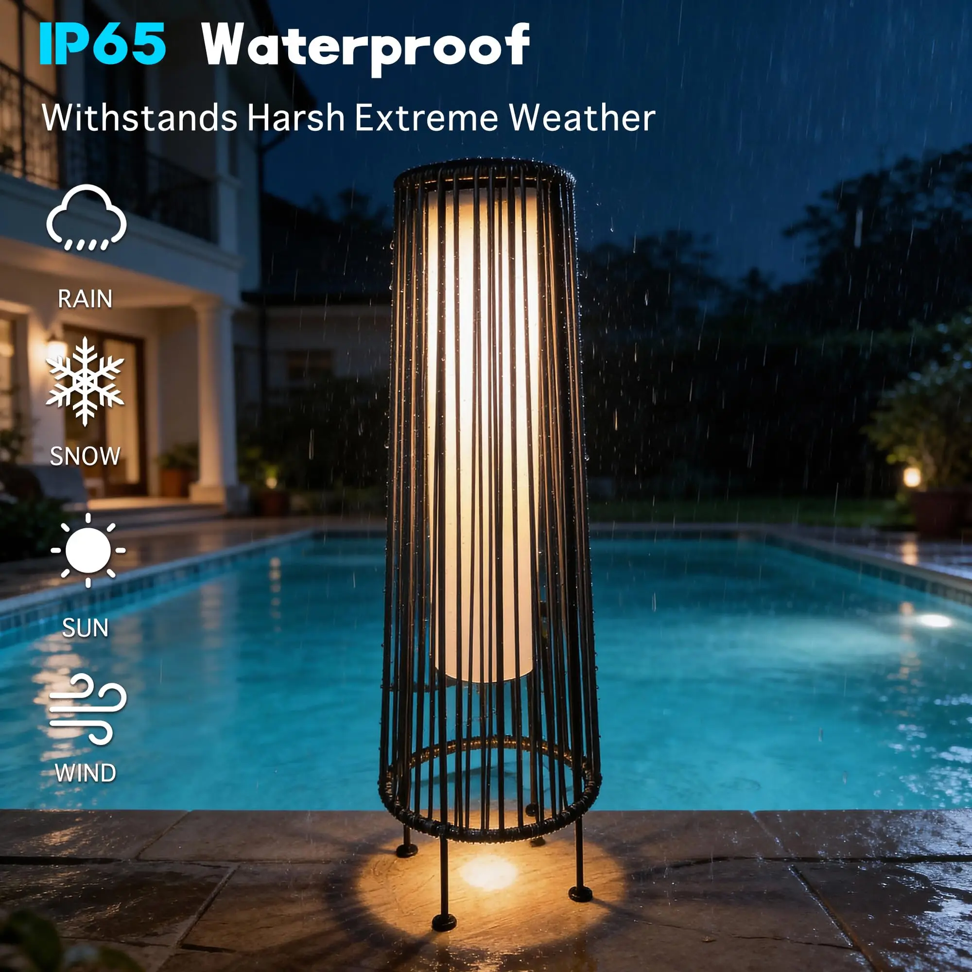Solar Lights Outdoor Waterproof, Solar Floor lamp for Patio