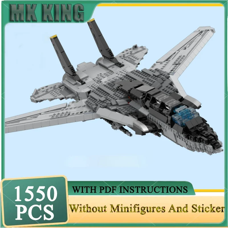 

Строительные блоки Moc в стиле милитари F-14, модель TOMCAT, технология 10300, B-MODEL, авиационные кирпичи, сборка «сделай сам», игрушка-истребитель