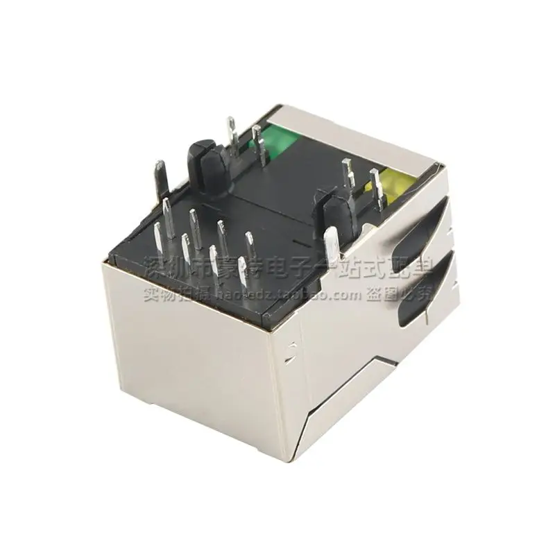 Conector de interfaz de red RJ45 original importado, nuevo, original, con luz y filtro, 10 piezas/13F-60LDNL