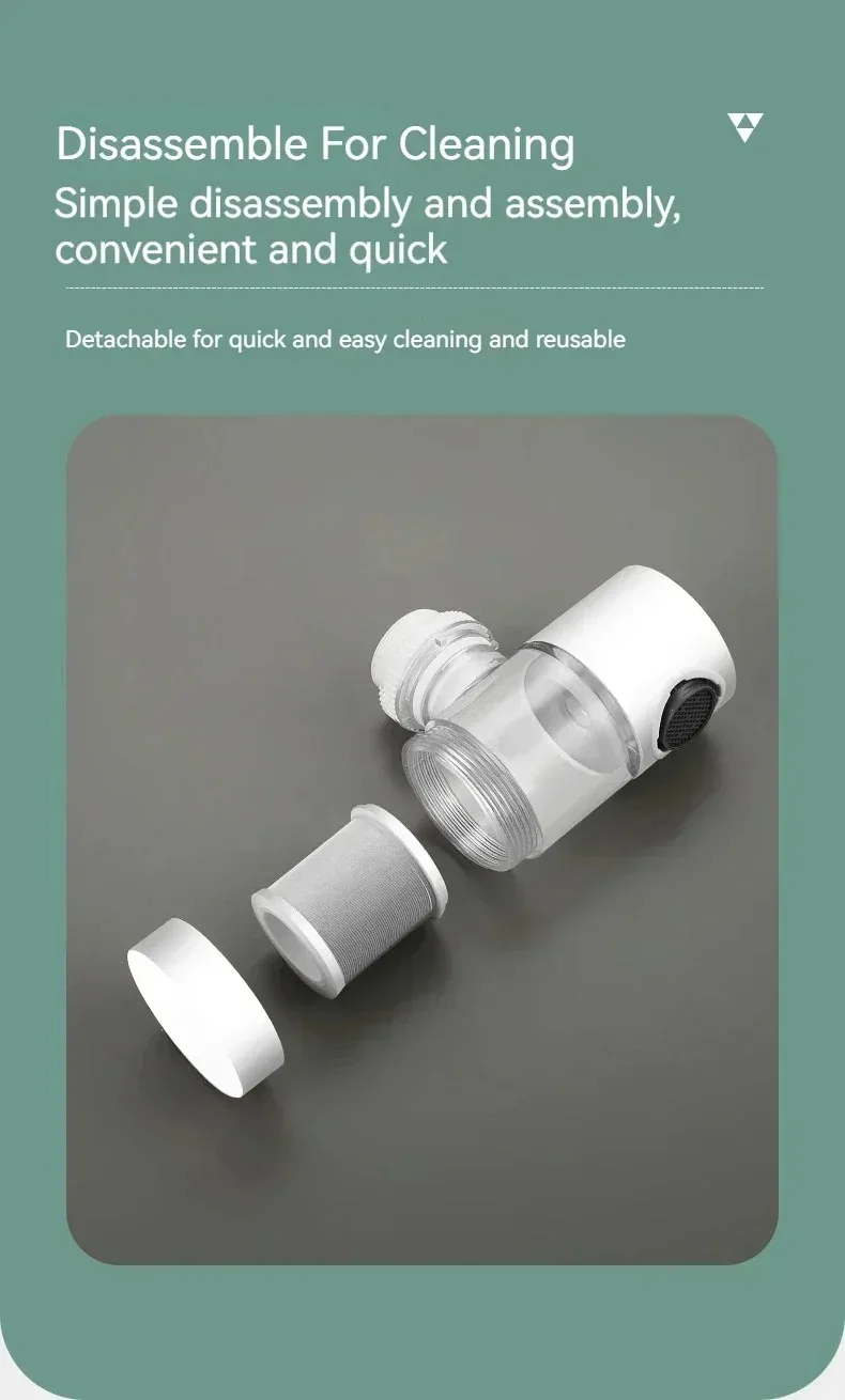 Kitchen Tap Faucet Silent Ceramic Water Purifier Dual Outlet Pre-filter Home Water Purification Appliance