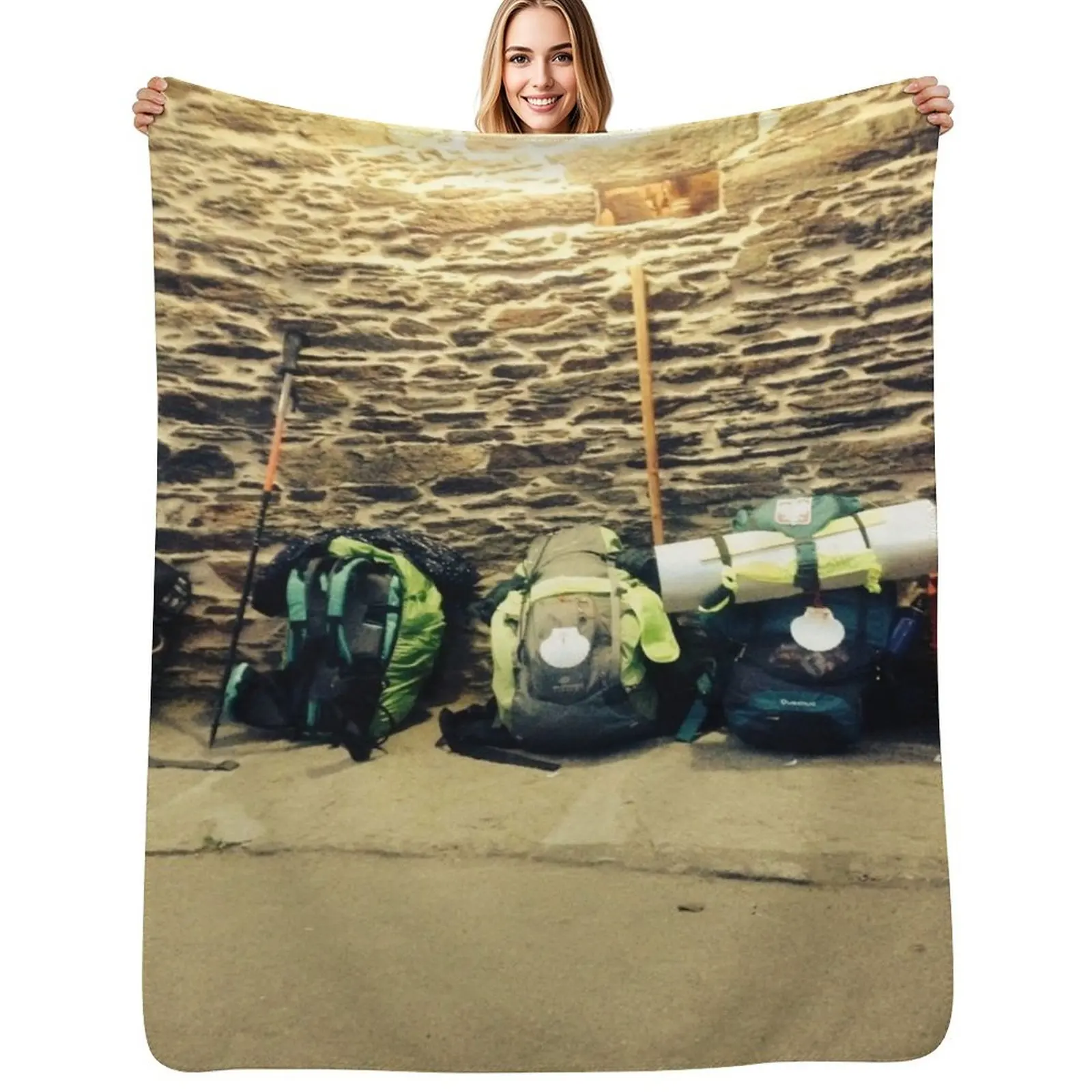 Camino de Santiago Throw Blanket Giant Sofa Hairy Extra Large Throw Thermal Blankets