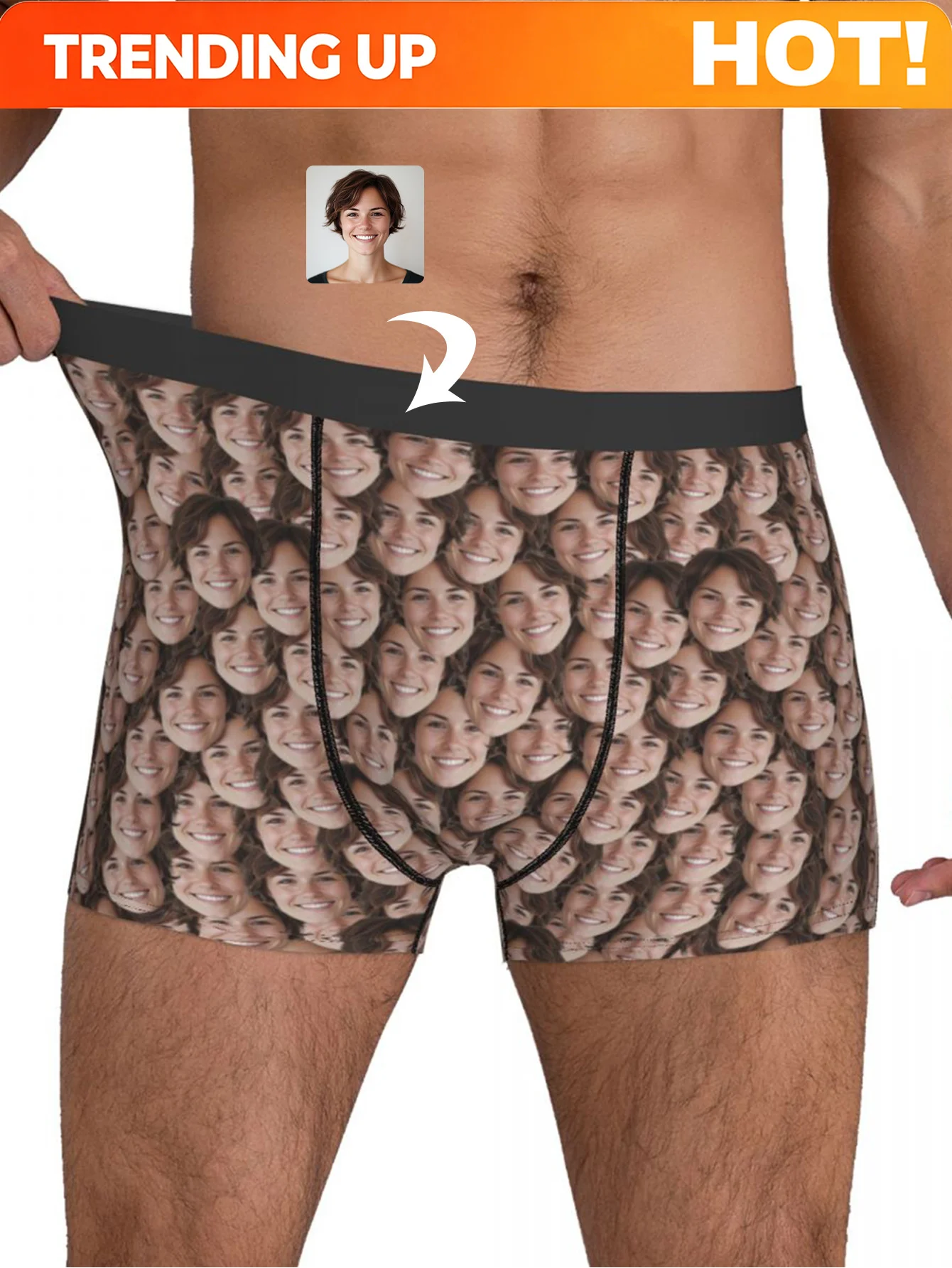 Personalized Face Photo Underwear Custom Boxer Briefs Custom Men Valentine's Day Gift For Husband Anniversary Gift for Dad