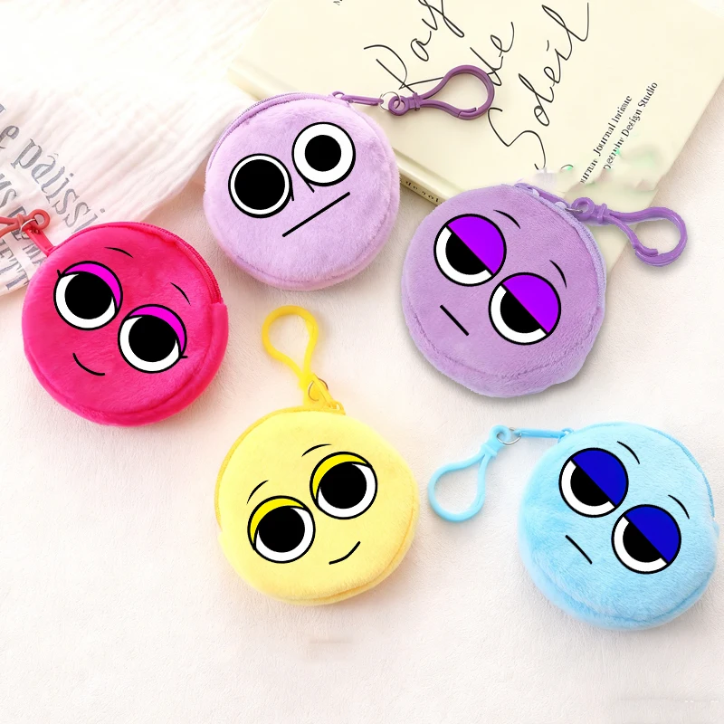 

Кошельки-монетницы Sprunkis Round Coin Purses Game Pinki Oren, мини-кошельки на молнии, мультяшные чехлы для ключей и карт, модные сумки для хранения, новые подарки для мальчиков и девочек