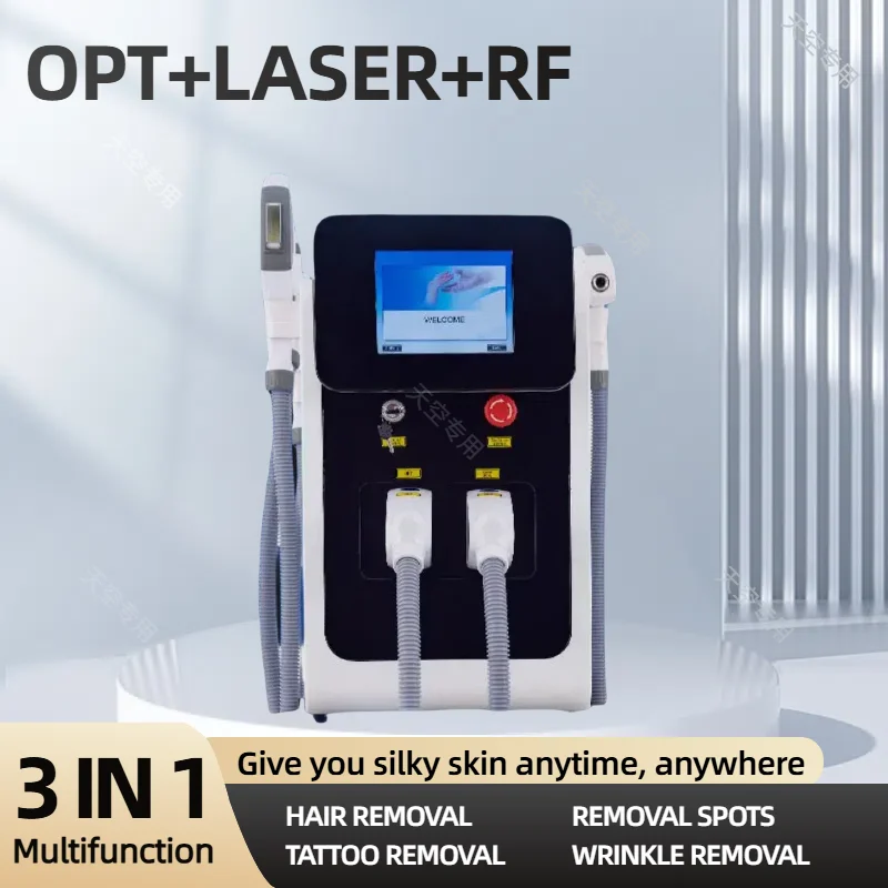 

Newest OPT 3 in 1 Hair Removal Laser IPL Multifunctional Nd Yag Laser Tattoo Removal RF Face Lift Machine