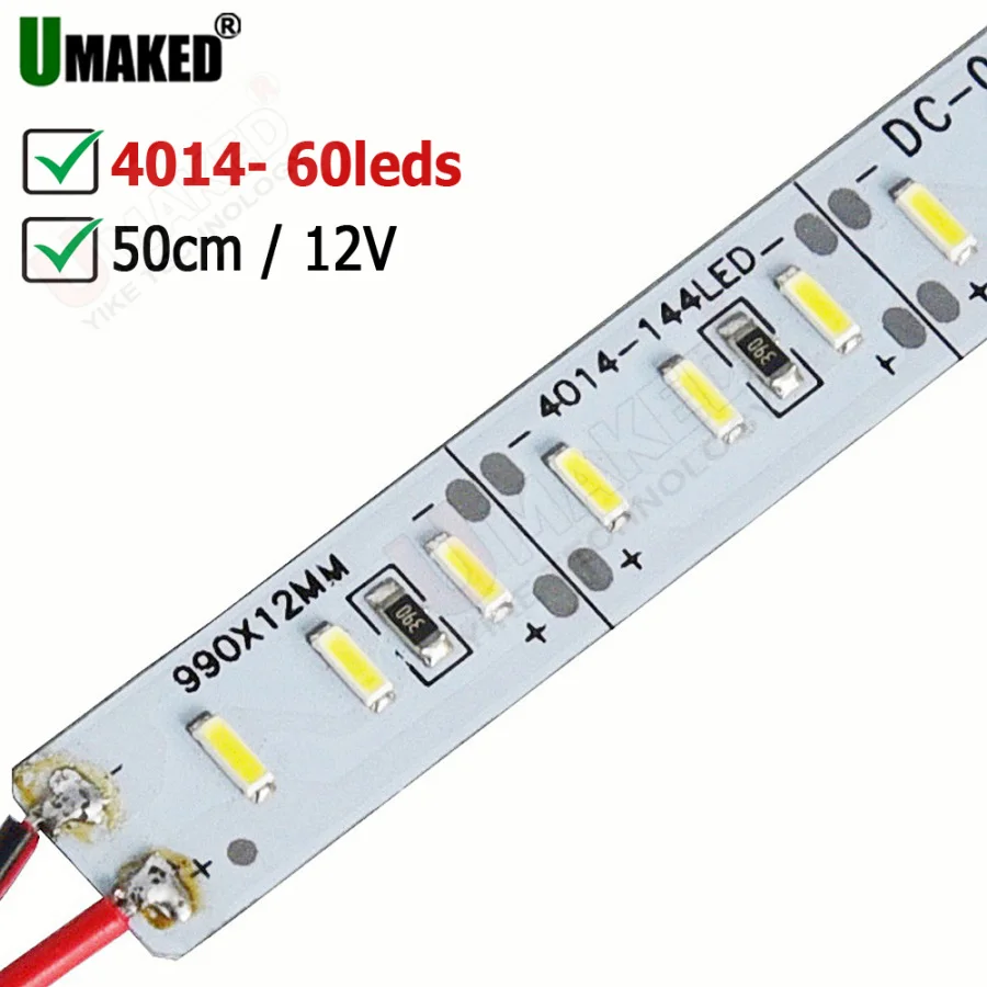 50CM SMD4014 DC12V 72leds 9W LED Hard Rigid Light LED Strip Bar Light white/ warm white holiday lighting,Decorate lamp