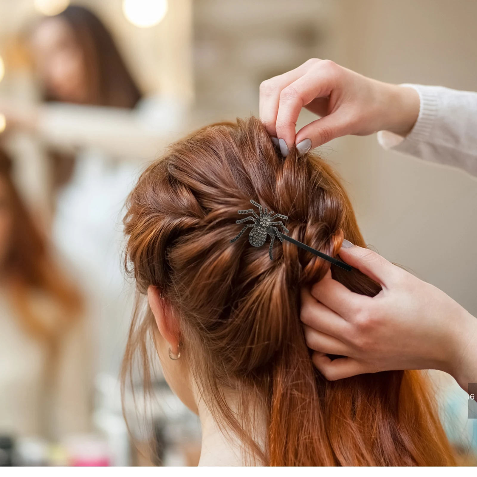 

2pcs Rhinestone Spider Hair Clips Women Vintage Bobby Pin Small Hairpins For Teen Girls Bridal Hair Barrette Decorative