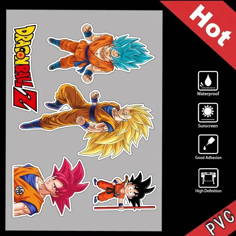 

DRAGON BALL Vegeta Goku All Purpose Reflective Scratch Blocker Decal Car Bike Helmet Cup Refrigerator Decorative Stickers