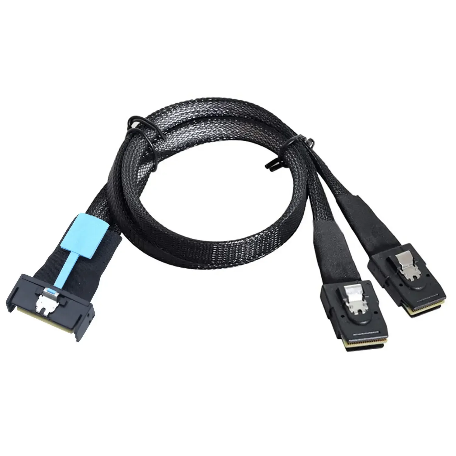 PCI-E 5.0 MCIO 8X 74P TO 2X 36P Mini SAS SFF-8087 Extension Cable For servers