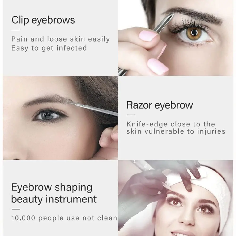 Herramientas de belleza para maquillaje moldeador de cejas, afeitadora para mujer, removedor de vello para cejas, maquinilla de afeitar Facial, recortador eléctrico de cejas, Mini depiladora