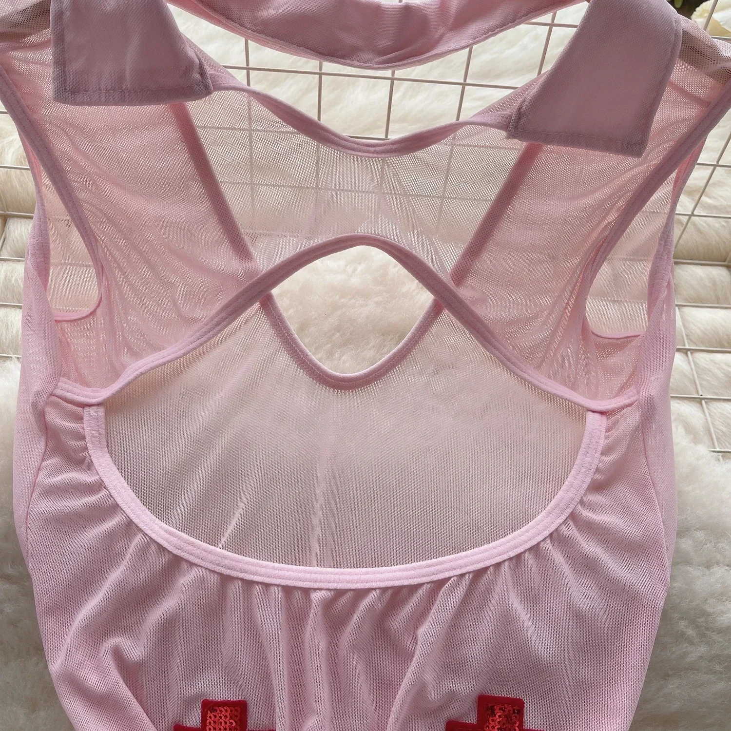 Sexy Hot Pink Cosplay Nurse Uniform Erotic Lingerie Babydoll Dress Outfits Flirting Underwear Women Clothes Costume Hollow Out