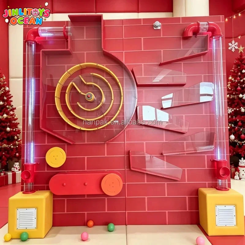 Interactive Wall Ball Game Panel, Kids Sensory Activity Wall Toy Indoor Playground Equipment for Play Center & Soft Play Area