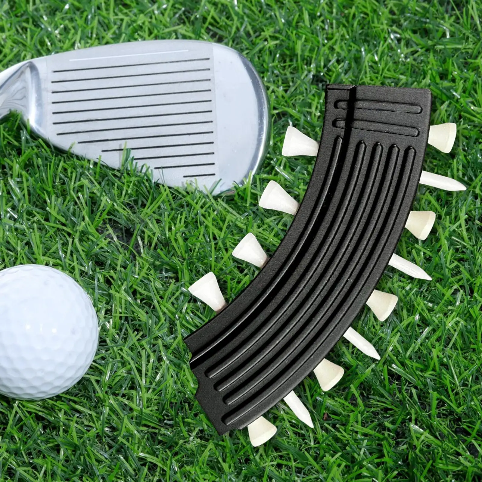 

Golf Tee Holder Ball Tee Holder Organizer With 9 Slots Quick-Access Golfer Training Practice Accessories