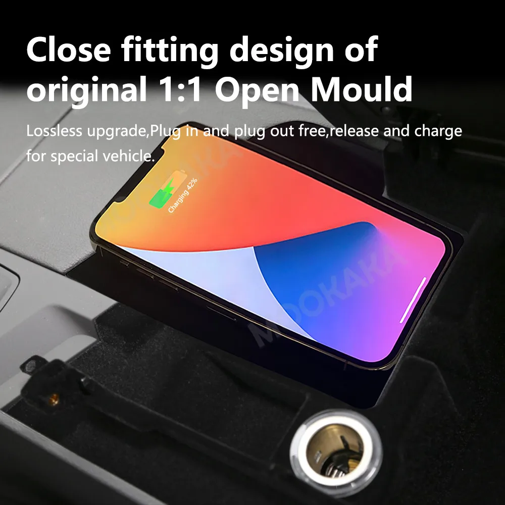 For Cadillac CT6 2016-2021 Quick QI Car Wireless Charger Fast Charging Intelligent Infrared Mobile Phone Dashboard