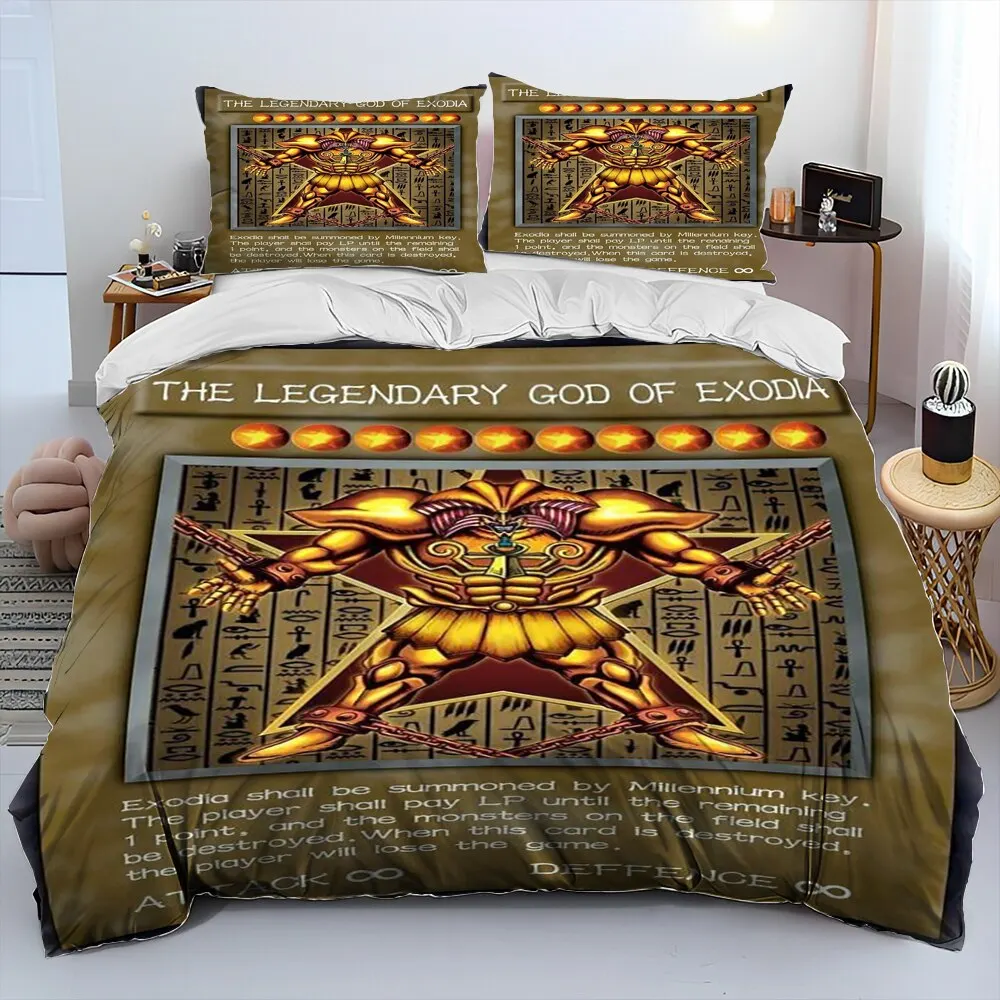 Imagem -05 - Yu-gi-oh Monstro 3d Anime Consolador Bedding Grupo Capa de Edredão Cama Colcha Fronha King e Queen Size Conjunto de Cama Infantil