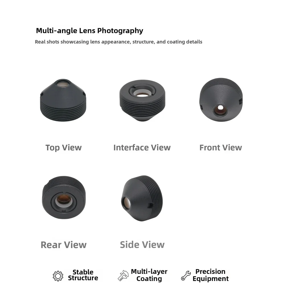 Fixed Focus 8mm Lens with 4G All-Glass Design for 1/2.7 inch Sensors Used in Industrial Inspection and Dermatological Scanning