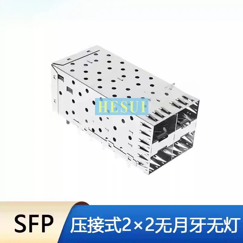 SFP Gigabit optical fiber module 2X2 double-layer light free 4-port crimp socket Thick pin crimp type non-crescent female socket